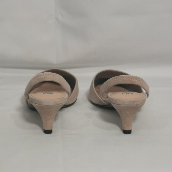 Nude Bella Vita Suede Slingbacks Size 6WW NWOT #36 - Picture 5 of 8